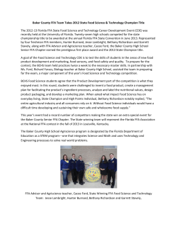 Baker County FFA Team Takes 2012 State Food Science