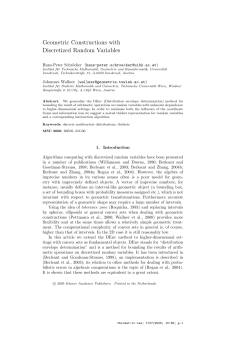 Geometric Constructions with Discretized Random Variables