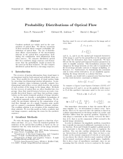 Probability Distributions of Optical Flow