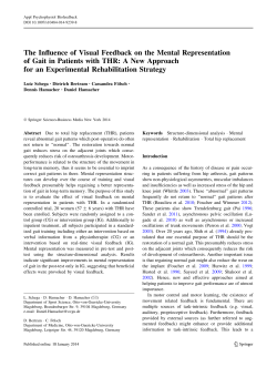 The Influence of Visual Feedback on the Mental Representation of