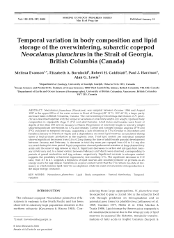Temporal variation in body composition and lipid