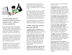 It is surprisingly easy for children to become involved in Internet crime