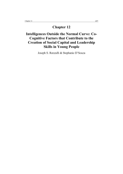 Chapter 12 Intelligences Outside the Normal Curve: Co