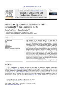 Understanding innovation performance and its antecedents: A socio