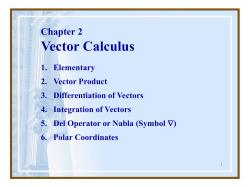 chapter 2 : vector calculus