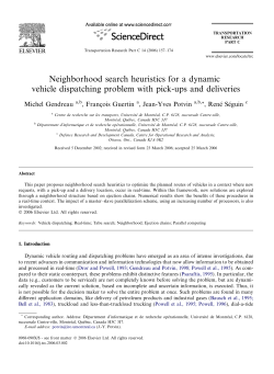 Neighborhood search heuristics for a dynamic vehicle dispatching