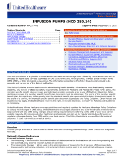 Infusion Pumps (NCD 280.14) - UnitedHealthcareOnline.com