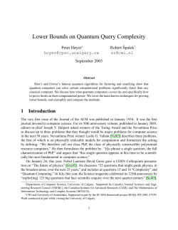 Lower Bounds on Quantum Query Complexity