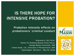 The Effects of Sanction Intensity on Criminal Conduct A