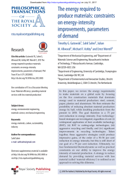 The energy required to produce materials: constraints on energy