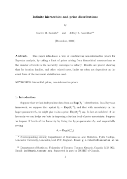 Infinite hierarchies and prior distributions