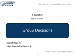 Group Decisions