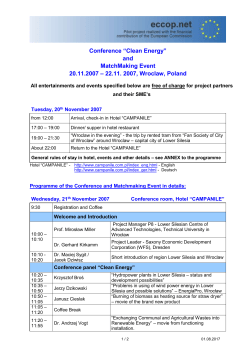 Energy Matchmaking Event