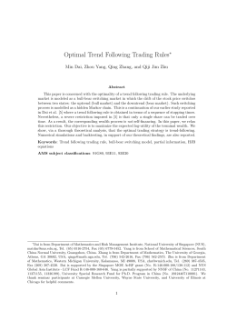 Optimal Trend Following Trading Rules