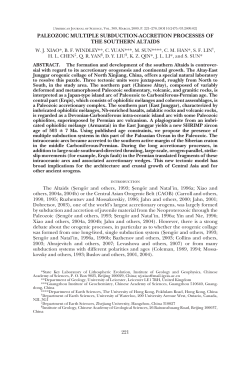 paleozoic multiple subduction-accretion processes of the southern