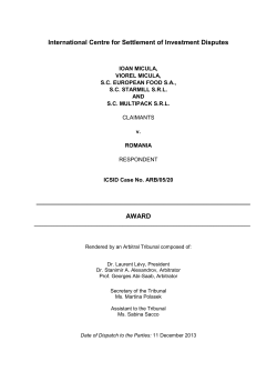 AWARD - italaw