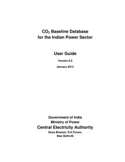 CO2 Baseline Database for the Indian Power Sector User Guide