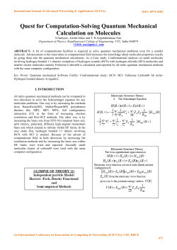 Quest for Computation-Solving Quantum Mechanical Calculation on