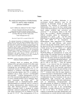 Notes Ru catalyzed formylation of diethylamine with CO2