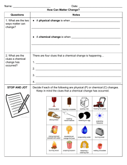 How Can Matter Change?