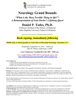 Neurology Grand Rounds - University of Maryland School of Medicine