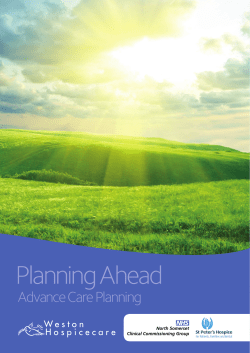 Planning ahead - advance care planning