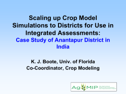 Scaling up Crop Model simulations to districts for