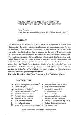 prediction of flame radiation and temperature in polymer combustion