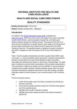 national institute for health and care excellence health and