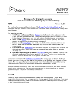 New Apps for Energy Consumers
