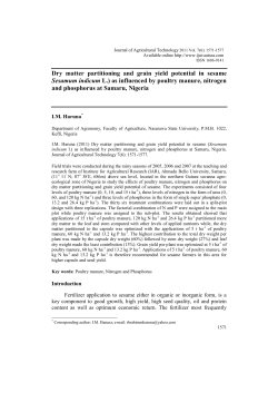 Dry matter partitioning and grain yield potential in
