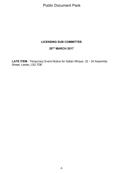 LATE ITEM - Temporary Event Notice for Safari Afrique, 32