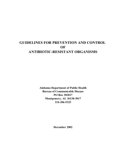 guidelines for prevention and control of antibiotic