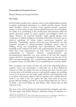 Existentialism and cognitive science