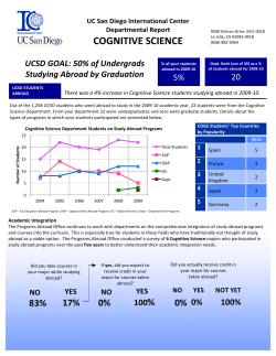 Cognitive Science - UC San Diego International Center
