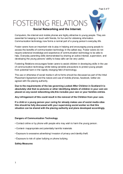 Social Networking and the Internet