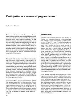 Participation as a measure of program success