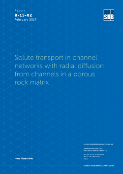 Solute transport in channel networks with radial diffusion from