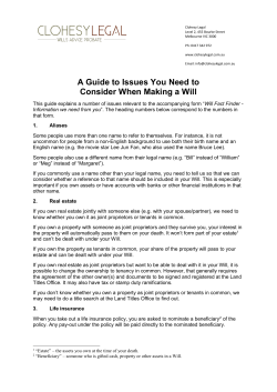 A Guide to Issues You Need to Consider When