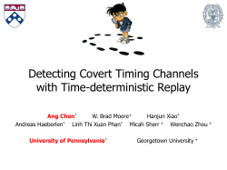 Detecting Covert Timing Channels with Time