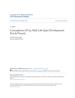 Conceptions of Gay Male Life-Span Development