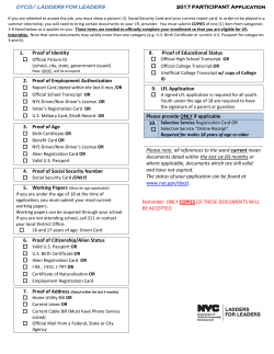 1. Proof of Identity 2. Proof of Employment Authorization 3