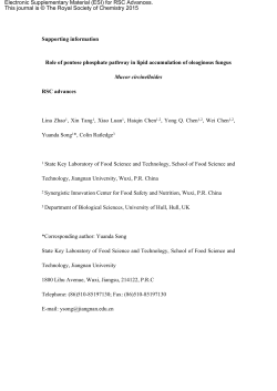 Supporting information Role of pentose phosphate pathway in lipid