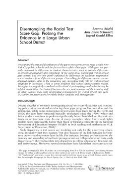 Disentangling the racial test score gap