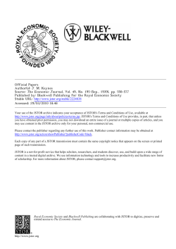 Official Papers Author(s): J. M. Keynes Source: The Economic