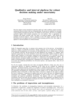 Qualitative and interval algebras for robust decision making under