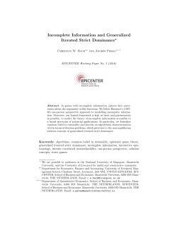 Incomplete Information and Generalized Iterated Strict