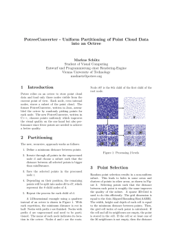 PotreeConverter - Uniform Partitioning of Point Cloud Data into an