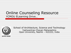 Online Counseling Resource YCMOU ELearning Drive&hellip;