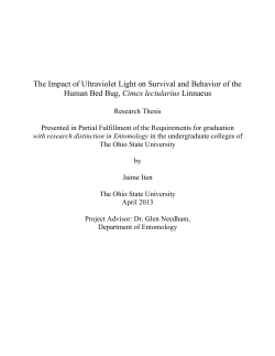 The Impact of Ultraviolet Light on Survival and Behavior of the